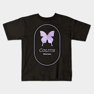 Colitis Warriors Butterfly Awareness Merchandise Kids T-Shirt